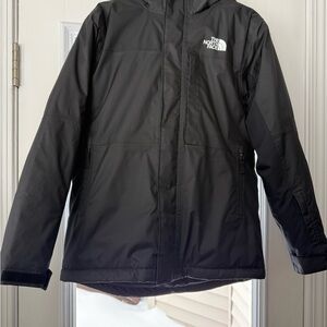 The North Face Boys' Black Freedom Insulated Jacket and Insulated Bibs